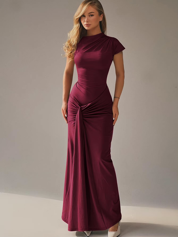 Nicki | Elegant Draped Maxi Dress
