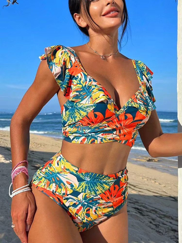 Amira | Tropical Ruffle Bikini