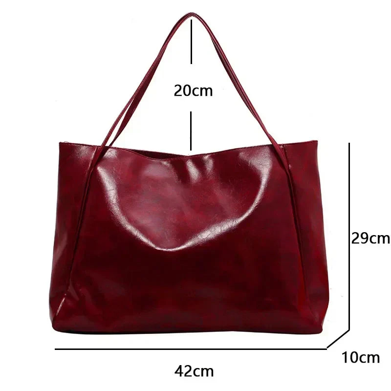 Leora | Luxurious Spacious Shopper Shoulder Bag