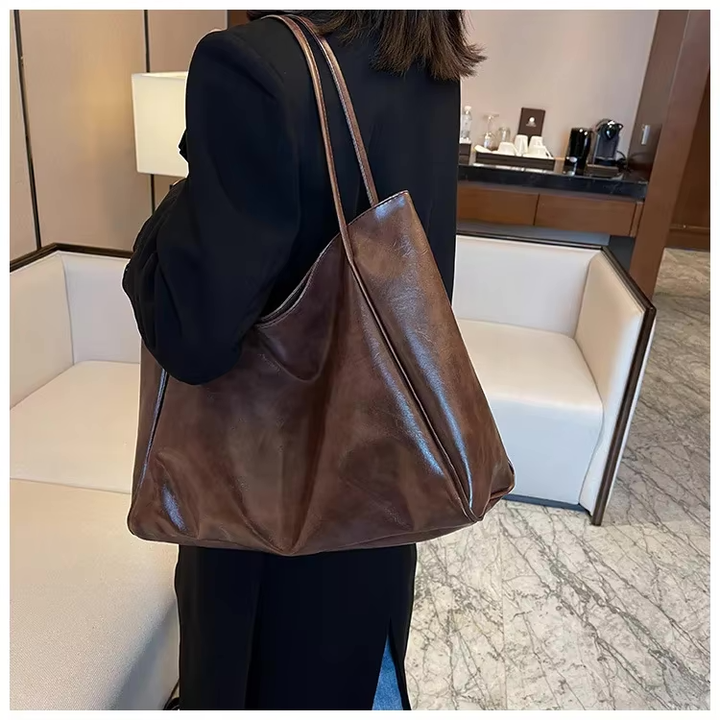 Leora | Luxurious Spacious Shopper Shoulder Bag
