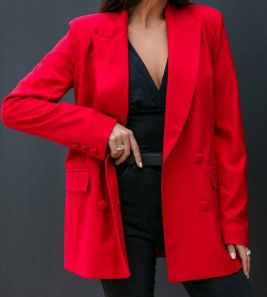 Stylish Elegant Women's Blazer with Long Sleeves