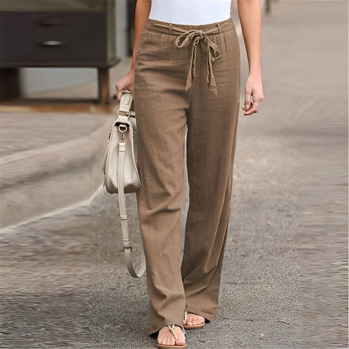 Stylish Comfortable Women's Linen Pants with Belt