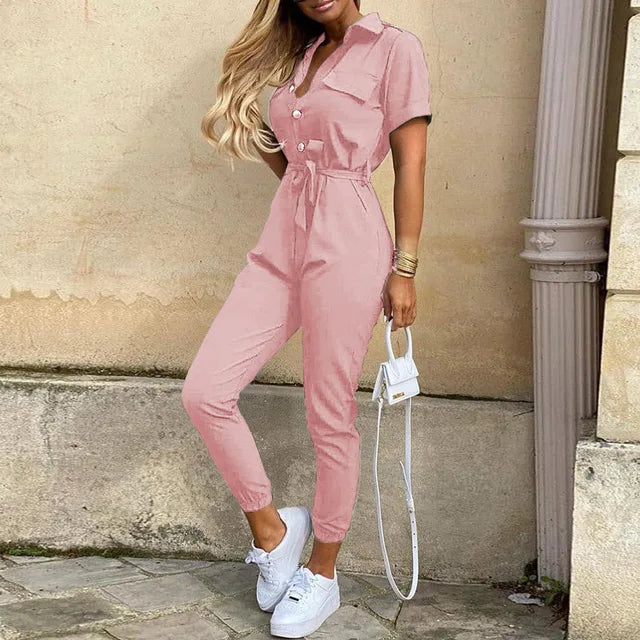 Helen | Utility Jumpsuit with Waist Belt