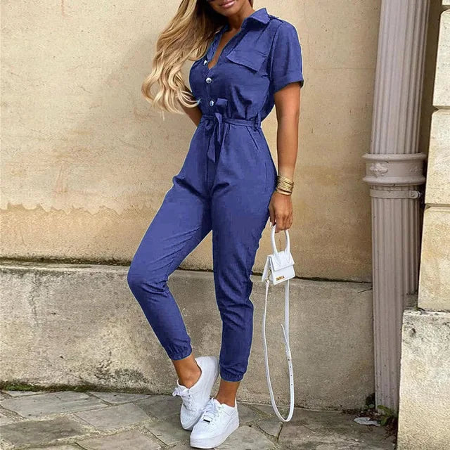 Helen | Utility Jumpsuit with Waist Belt