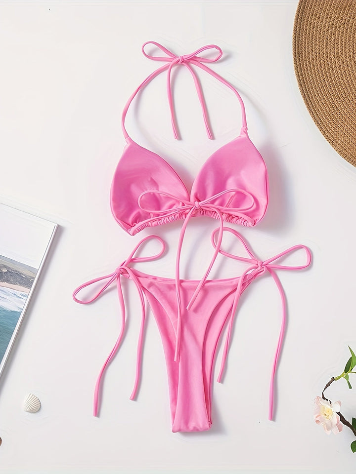 Lacie | Sensual Triangle Bikini with Adjustable Strings