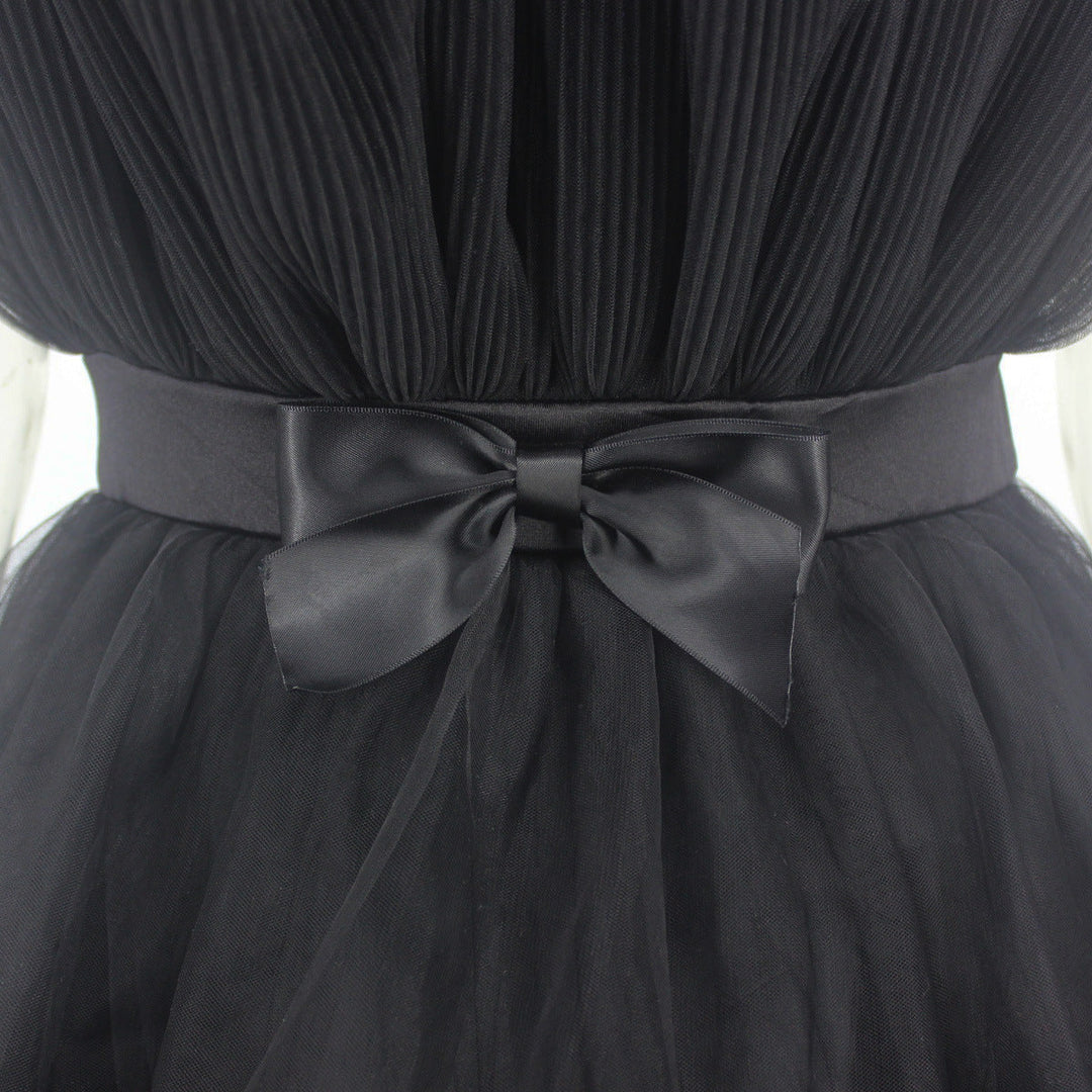 Festive Mini Cocktail Dress with Strapless Neckline for Women