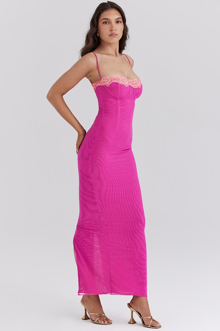 Santie | Mesh Strapless Bodycon Beach Dress