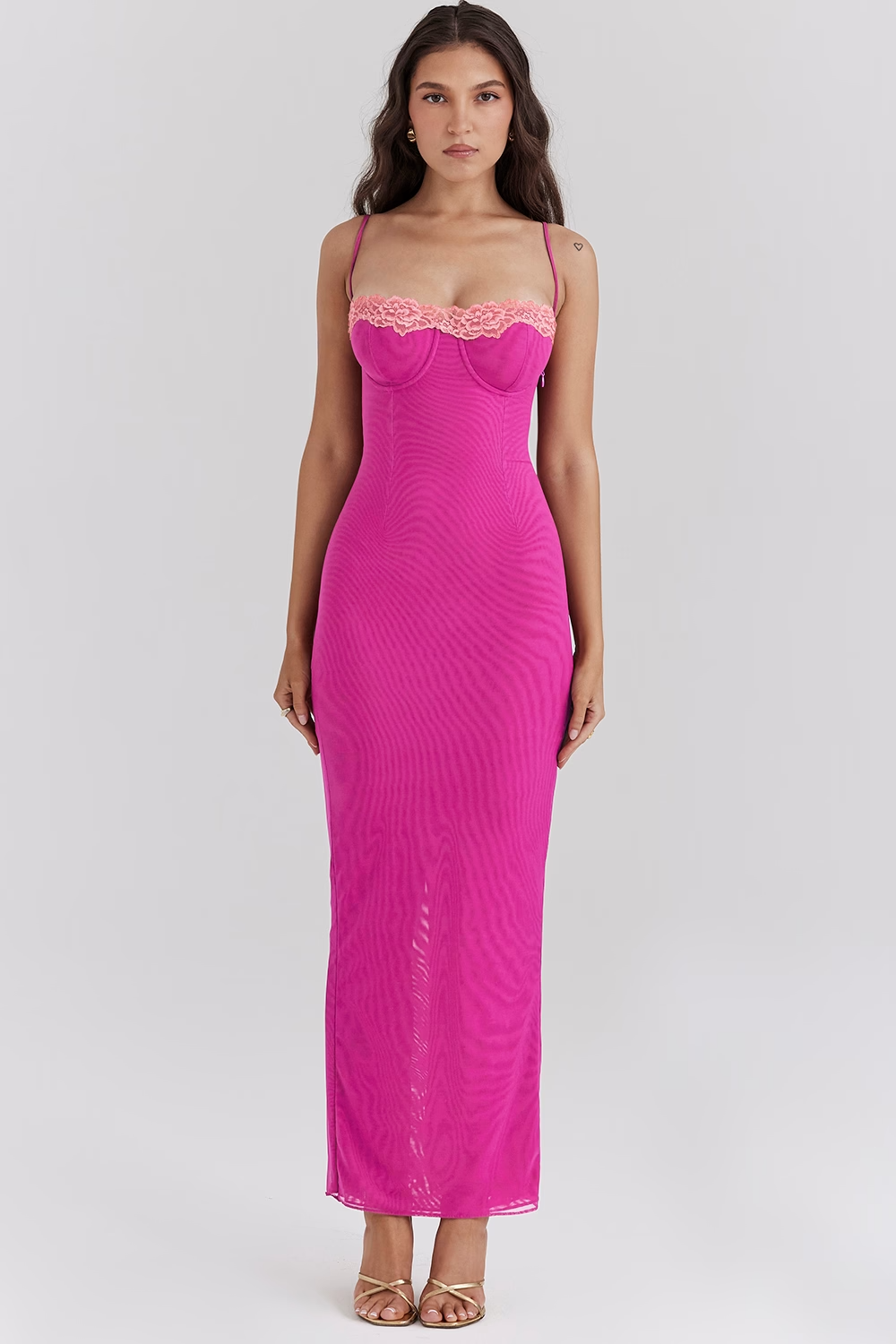 Santie | Mesh Strapless Bodycon Beach Dress