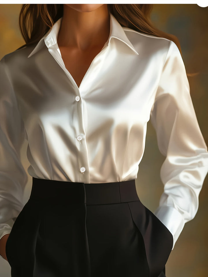 Luxury Blouse for Women with Button Closure and Long Sleeves