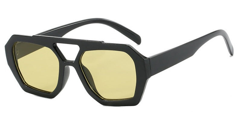 Black with yellow lenses