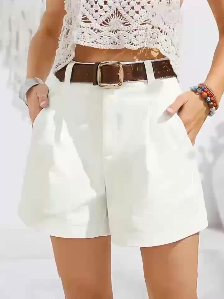 Stylish Women's High-Waisted Loose-Fit Shorts