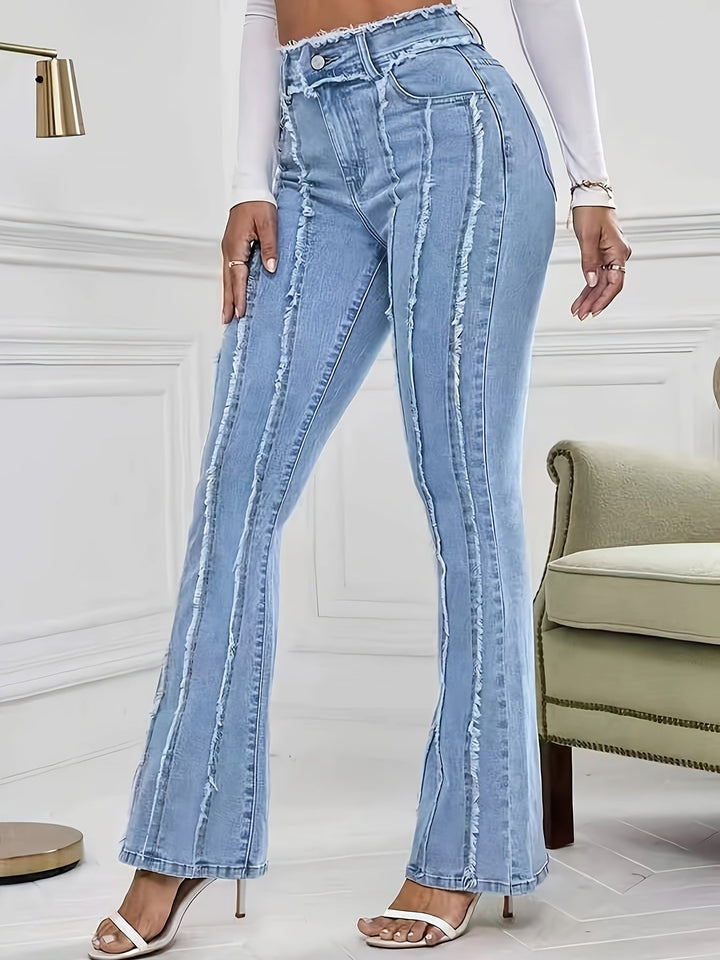 Mayla | Striped High-Waist Jeans