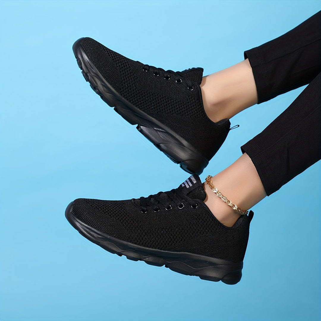 Lightweight Mesh Sneakers with Laces for Women