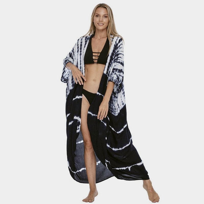 navy stripe kimono / 1 Size