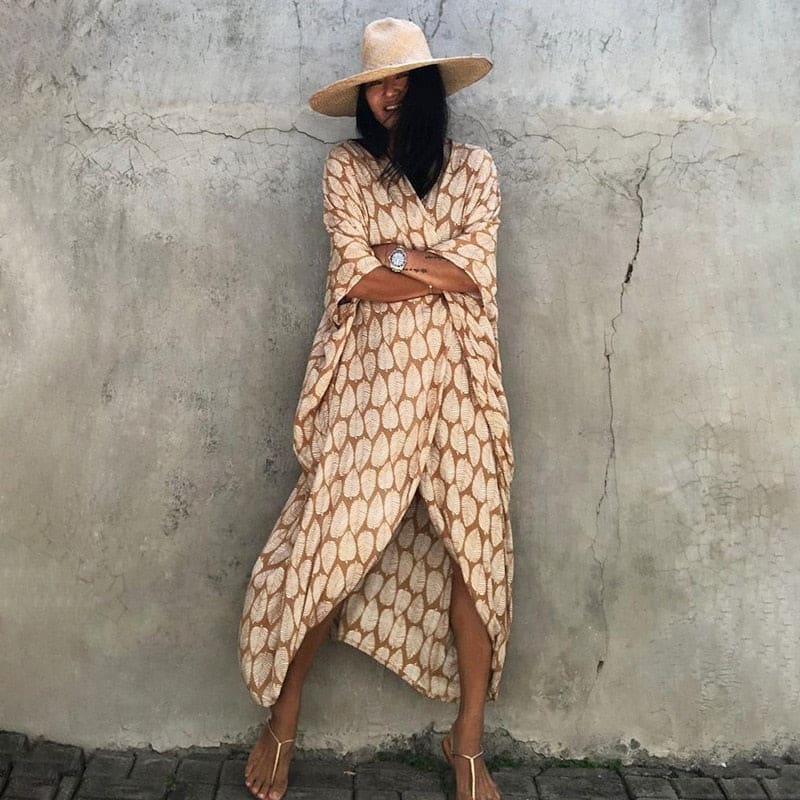 yellow leaf kimono / 1 Size