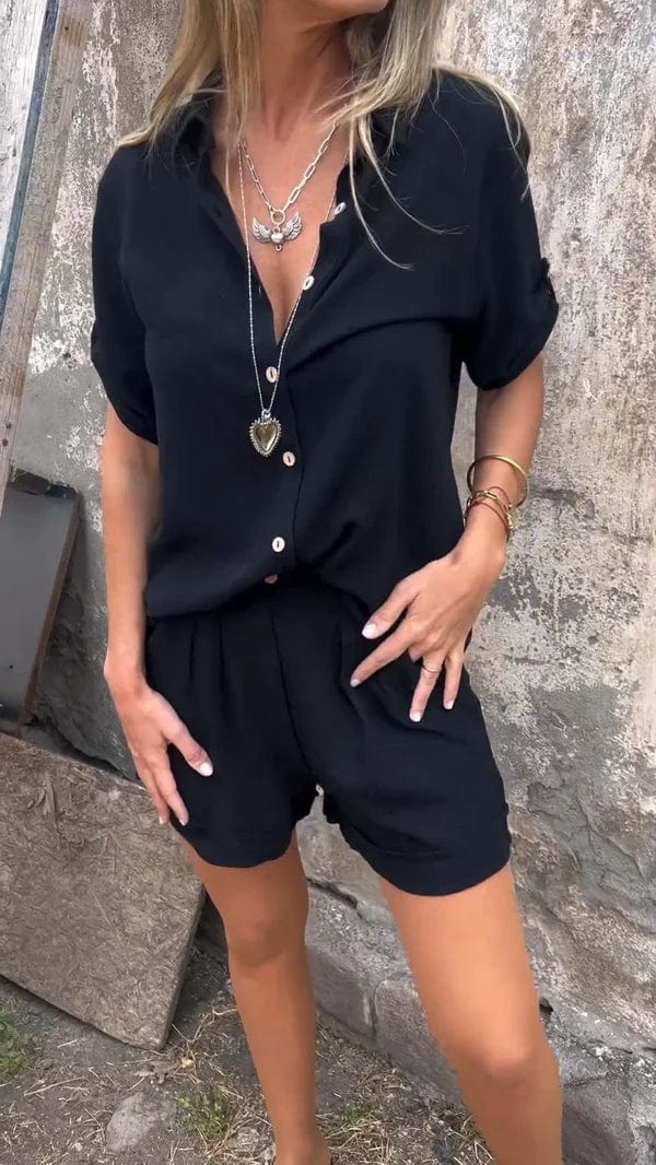 Summer Comfortable Shorts and Blouse Set for Women