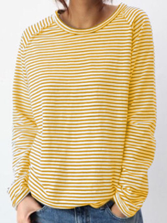 Annabela | Striped Casual Long Sleeve Shirt