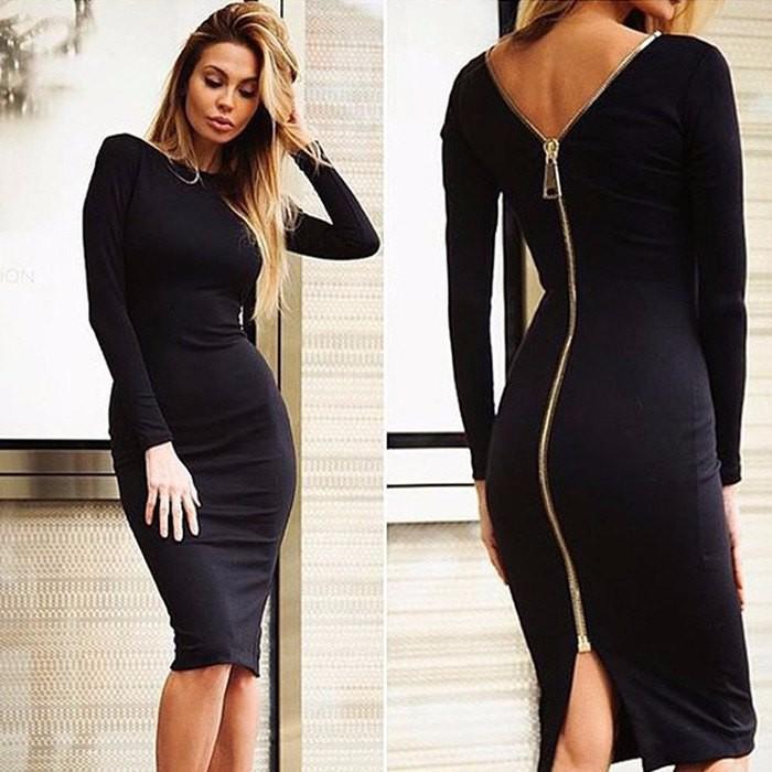 Lieve | Bodycon midi dress with back zipper
