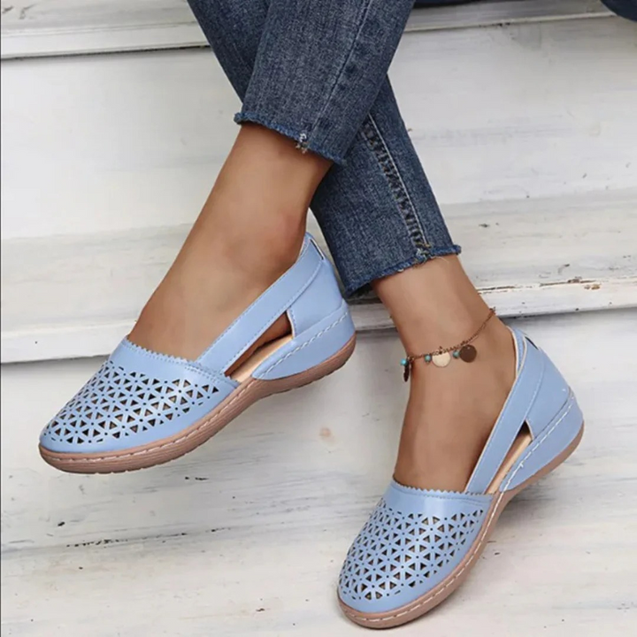 Modern Slip-On Shoes for Women with Airy Cutouts