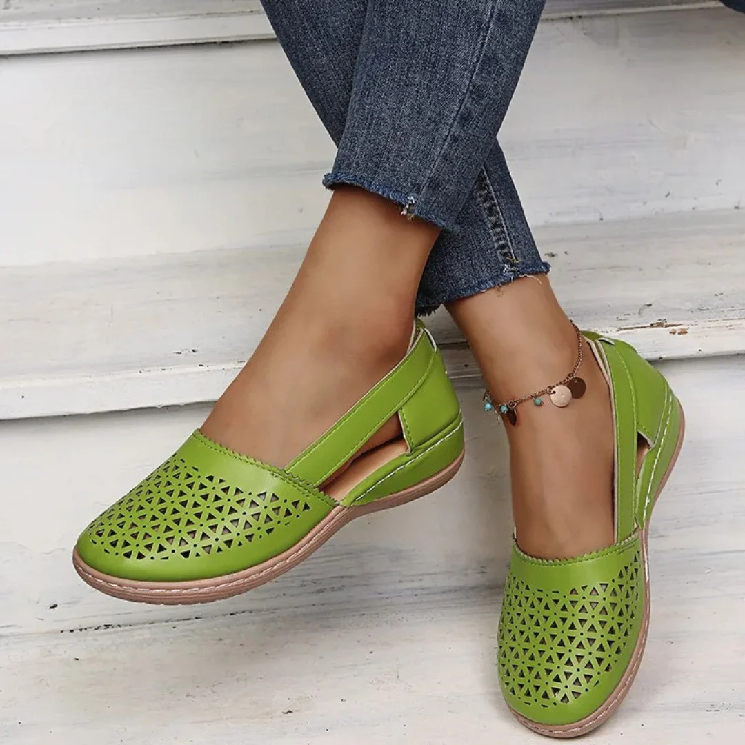 Modern Slip-On Shoes for Women with Airy Cutouts