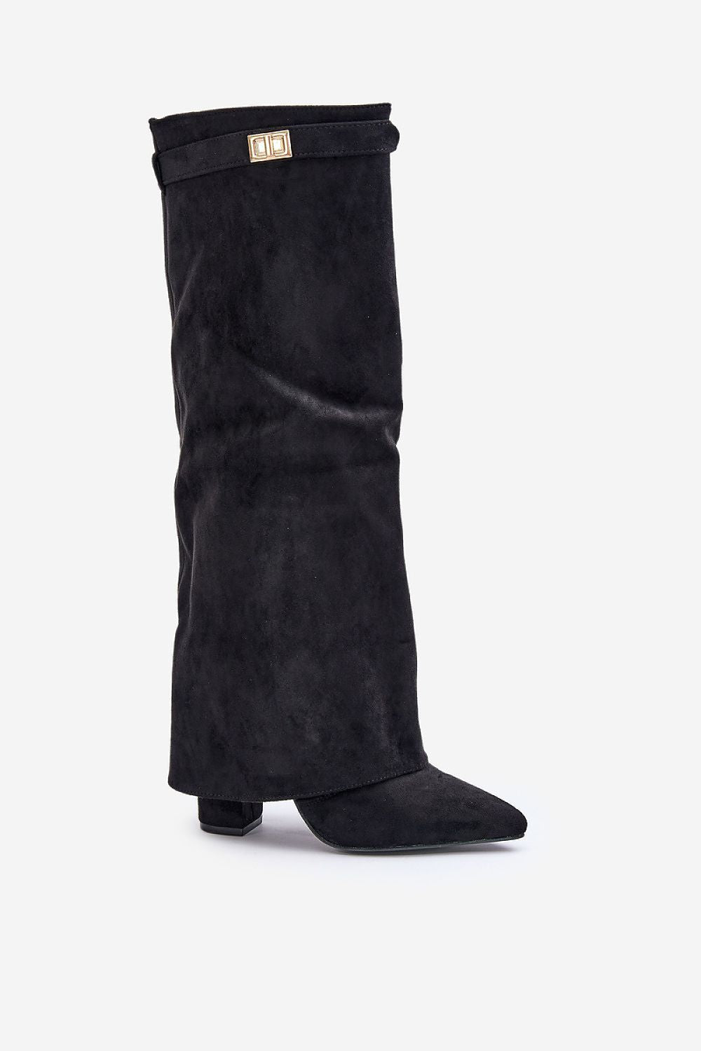 Kyara | Chic Knee Boots with Buckle and Heel