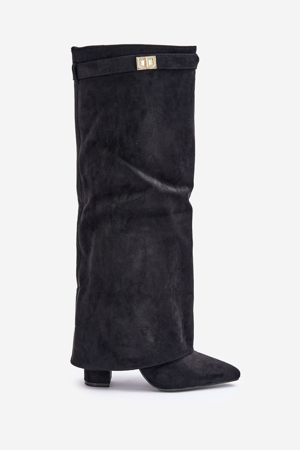 Kyara | Chic Knee Boots with Buckle and Heel