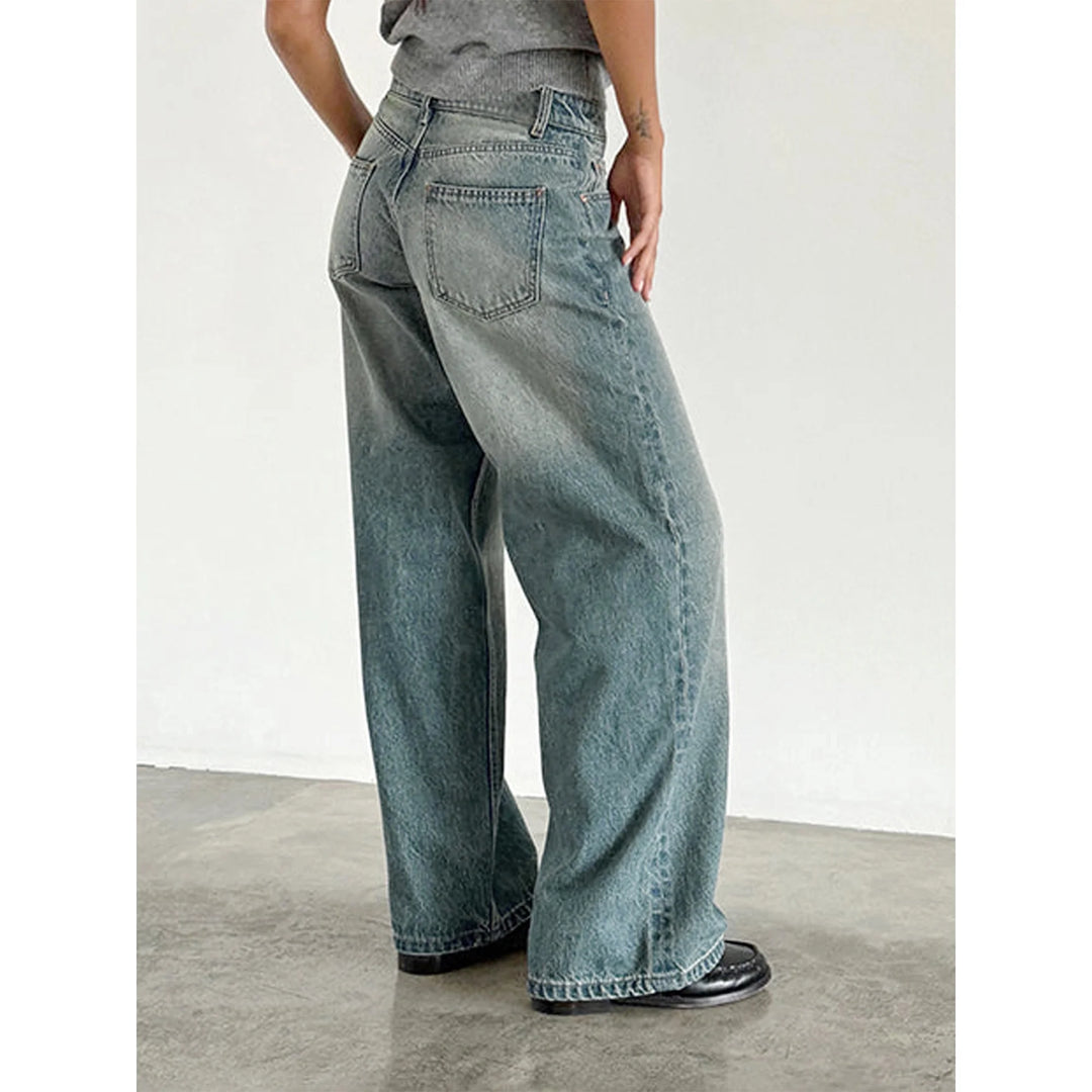 MILA | Stretch Low-Rise Jeans with Wide Legs