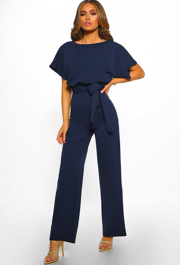 Modern Women's Jumpsuit with Wide Legs and Waistband