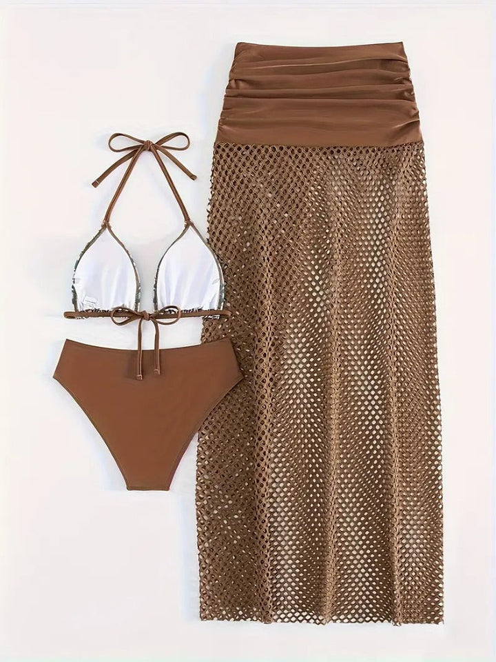 Zaira | Triangle Bikini with Mesh Skirt for Women