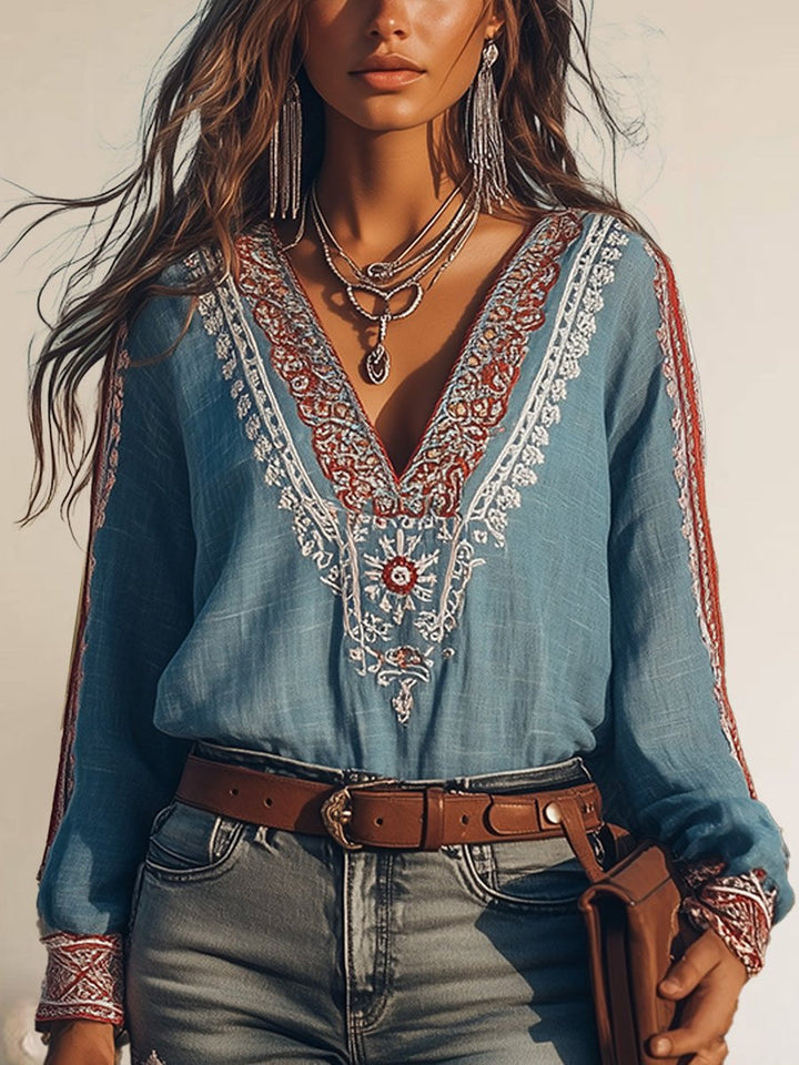 Hannie | Boho-Inspired Blouse with Detailed Embroidery