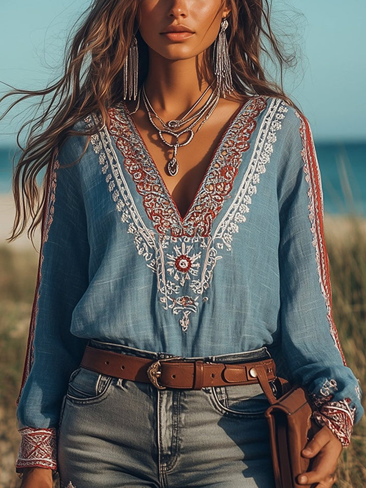 Hannie | Boho-Inspired Blouse with Detailed Embroidery