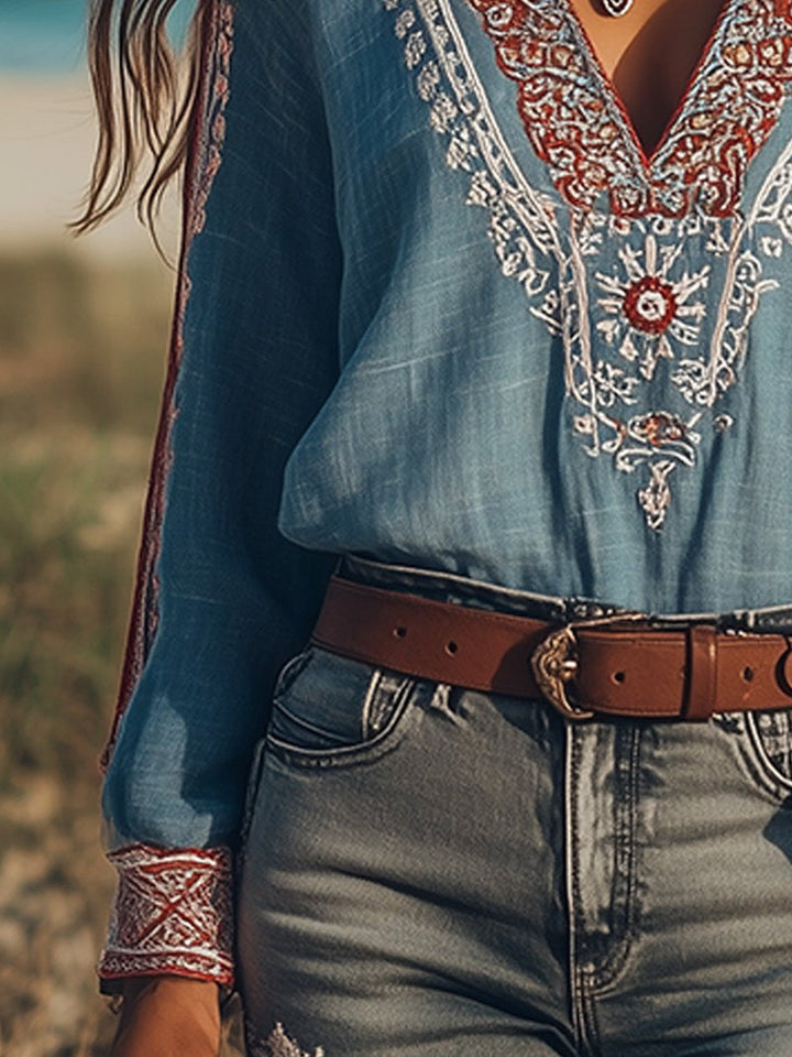Hannie | Boho-Inspired Blouse with Detailed Embroidery