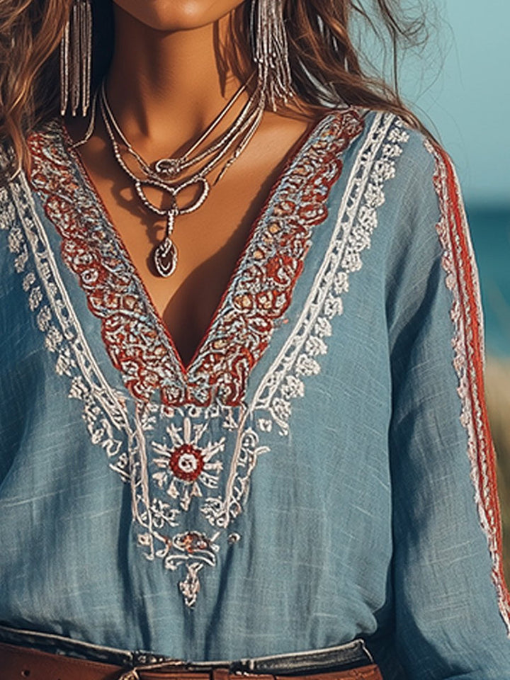 Hannie | Boho-Inspired Blouse with Detailed Embroidery