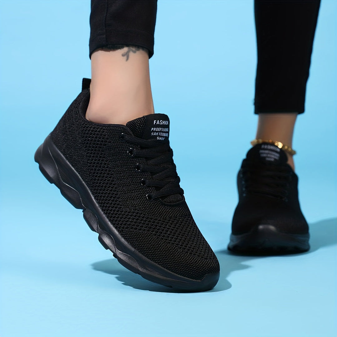 Lightweight Mesh Sneakers with Laces for Women
