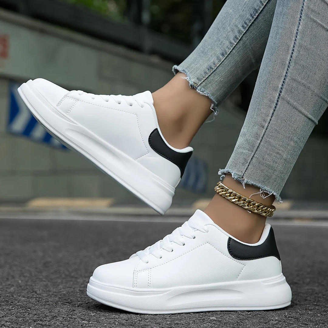 Women's Comfortable Sneakers With Laces And Cushioned Sole
