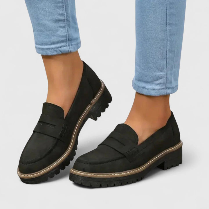 Comfortable Women's Loafers with Chunky Sole and Slip-On Design