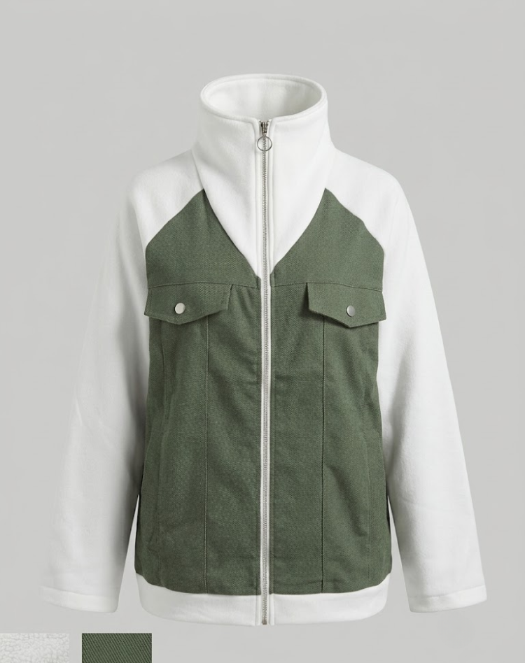 Stylish Denim Jacket with Soft Sleeves for Women