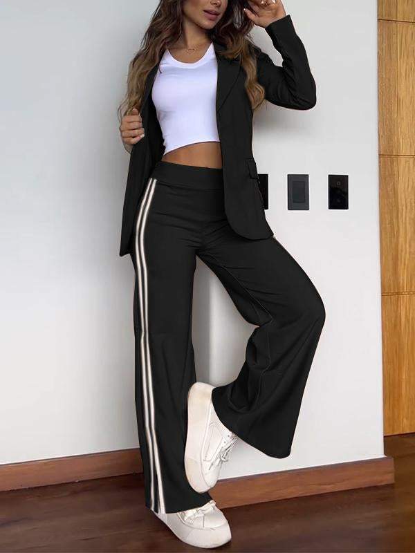 Luxury Stylish Striped Blazer and Pants Set for Women