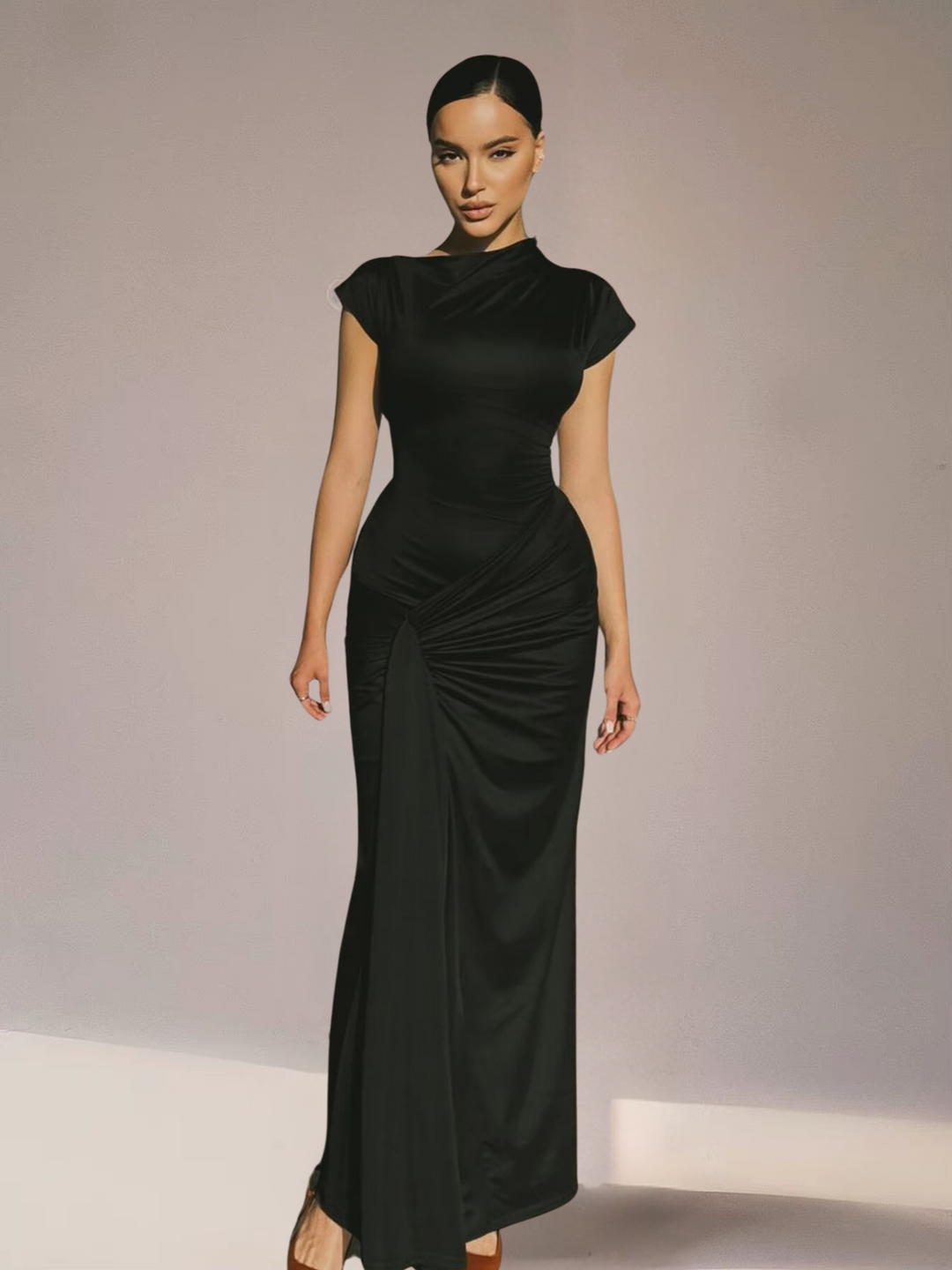 Nicki | Elegant Draped Maxi Dress
