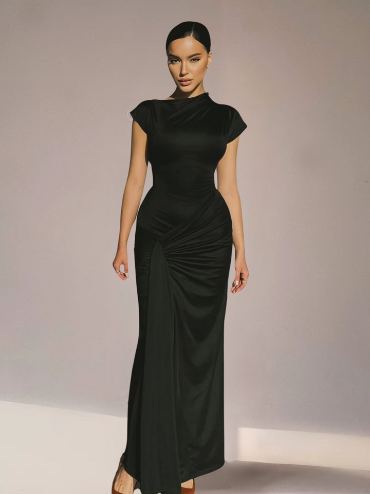 Nicki | Elegant Draped Maxi Dress