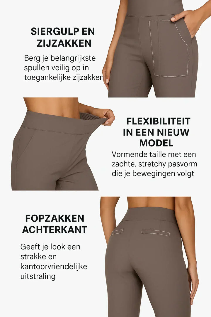 Stylish Women's Pants with High Waist and Pockets