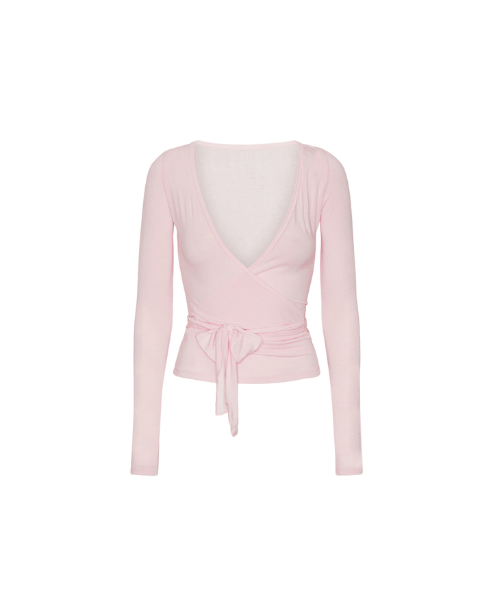 Jemma | Soft Pink Wrap Top