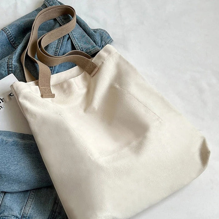 Leola | Minimalist Canvas Shoulder Bag with Double Compartments