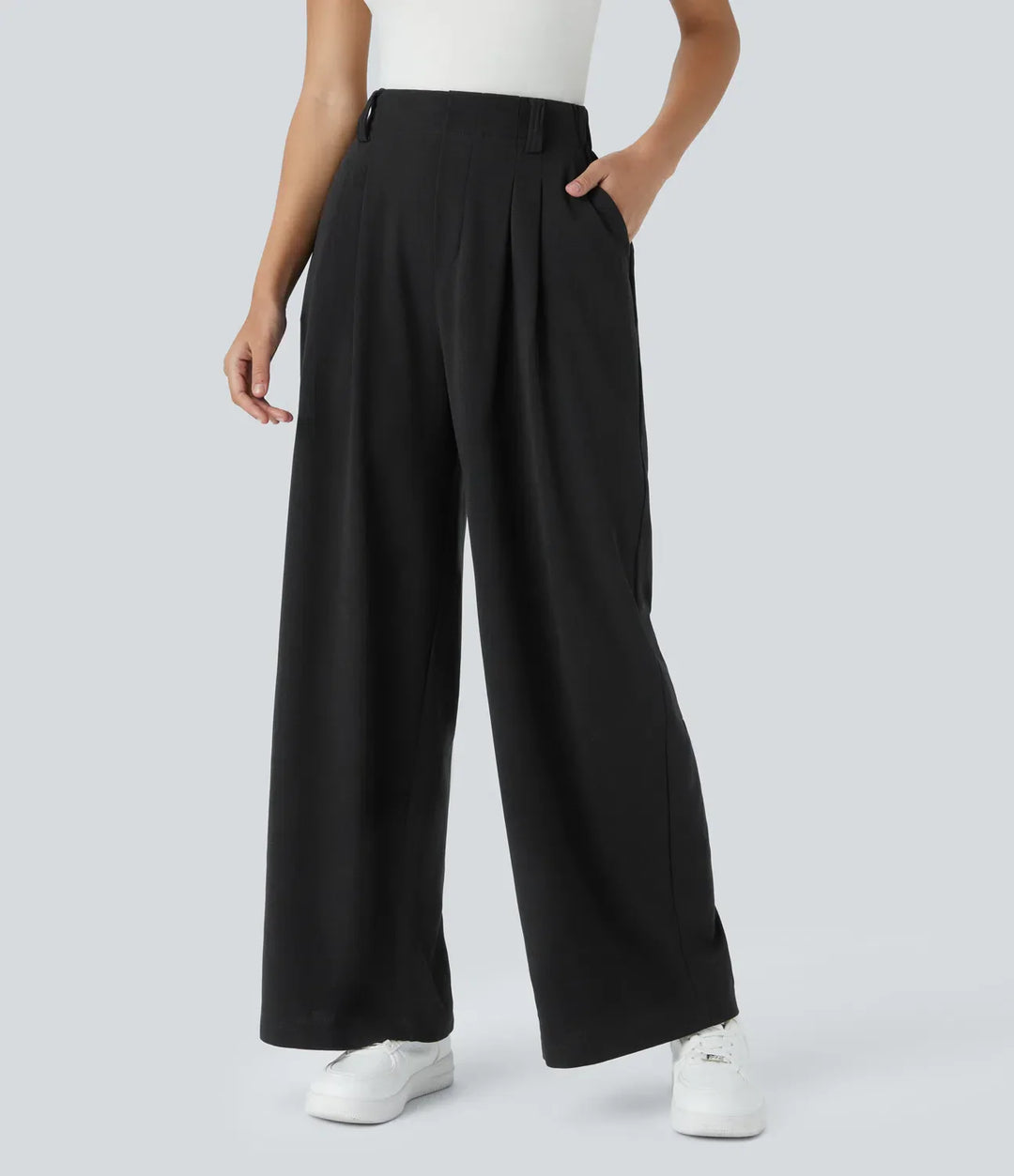 Dewi | Elegant Elastic High-Waist Pants