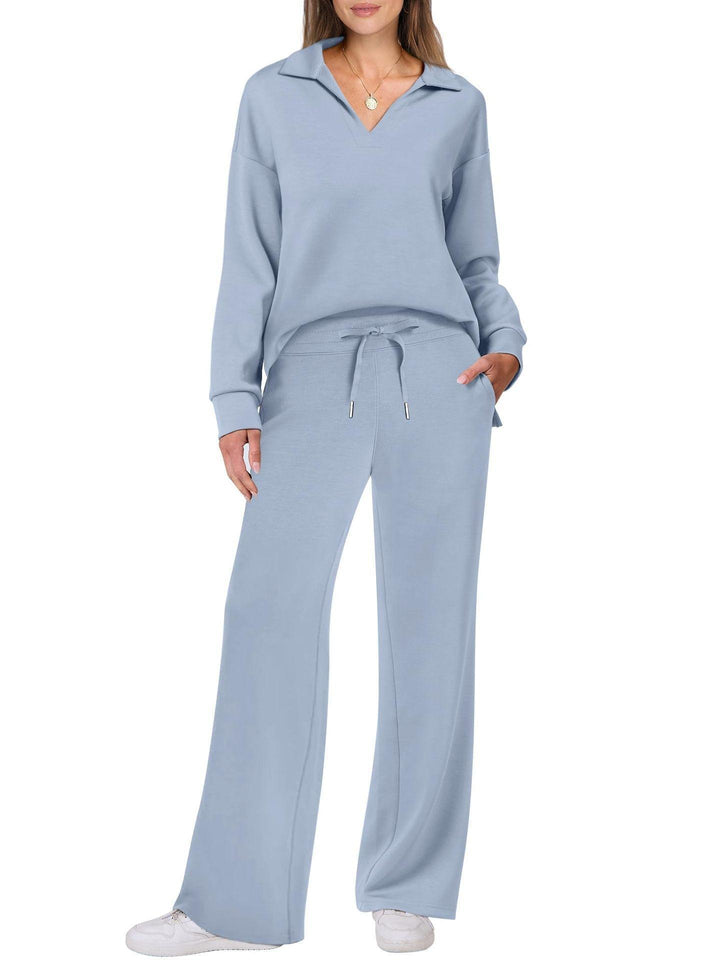 Eline | Luxury Loungewear Set with Comfy Pants and V-Neck