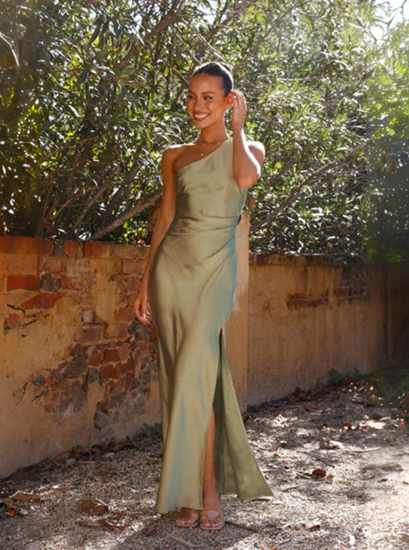 Vannessa | Elegant One-Shoulder Evening Dress for Women