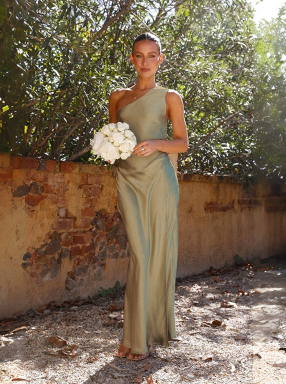 Vannessa | Elegant One-Shoulder Evening Dress for Women