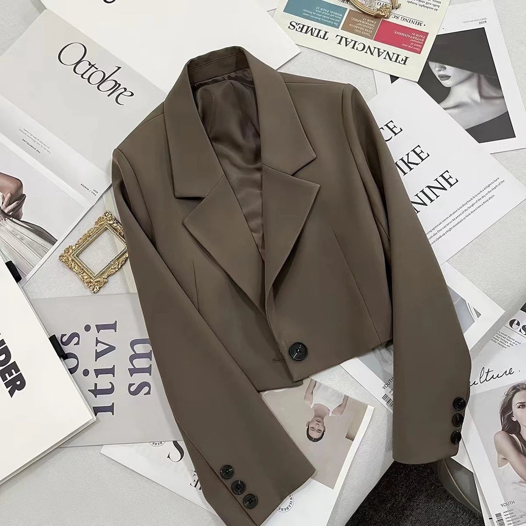 Parley | Cropped blazer with minimalist cut