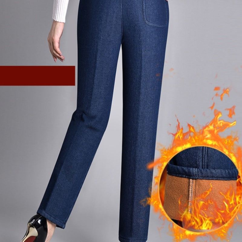 Stylish Women's Pants with Elastic Waist and Pockets