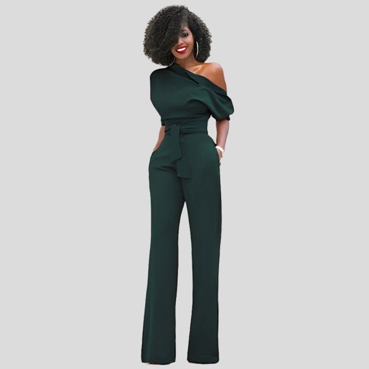 Hani | One-shoulder jumpsuit with wide legs